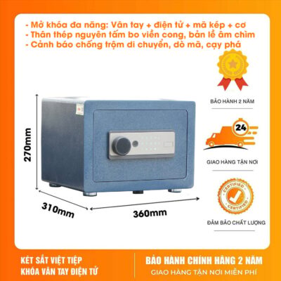 Két sắt mini khách sạn Việt Tiệp khóa vân tay điện tử KKS09