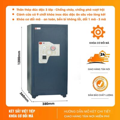 Két Sắt Siêu Cường Việt Tiệp Cỡ Lớn KSC120DM Khóa Cơ Đổi Mã